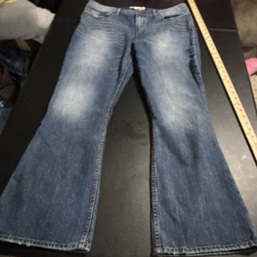 Bootheel Trading Co. BTC Men's Low Rise Bootcut Light Wash Blue Denim Jeans
